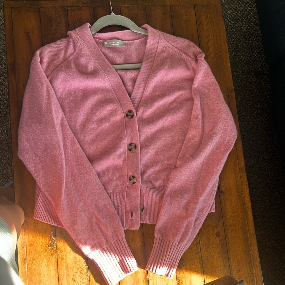 Everlane Cashmere Pink Cardigan
